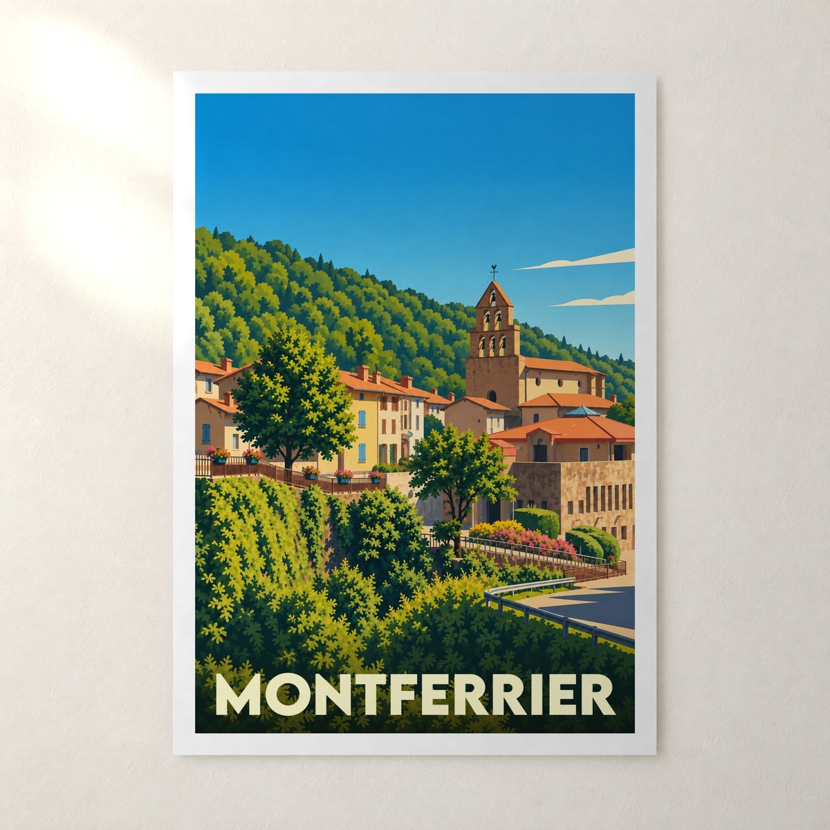 Affiche Montferrier – sans cadre, accrochée au mur