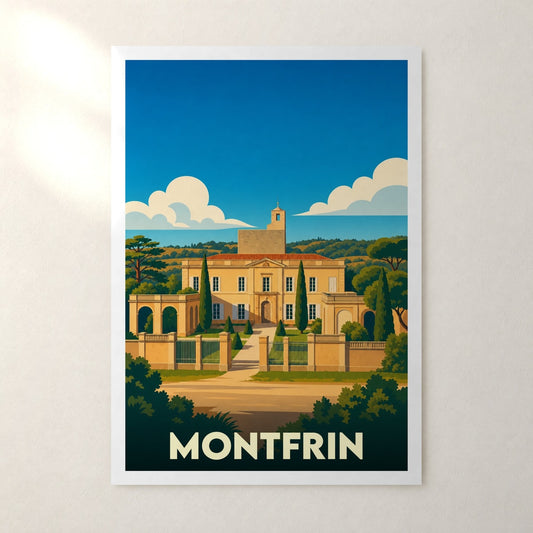 Affiche Montfrin – sans cadre, accrochée au mur