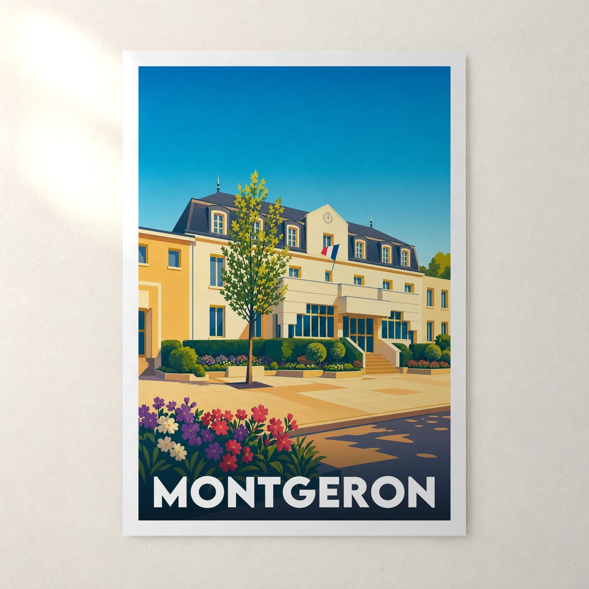 Affiche Montgeron – sans cadre, accrochée au mur