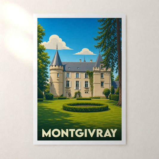 Affiche Montgivray – sans cadre, accrochée au mur