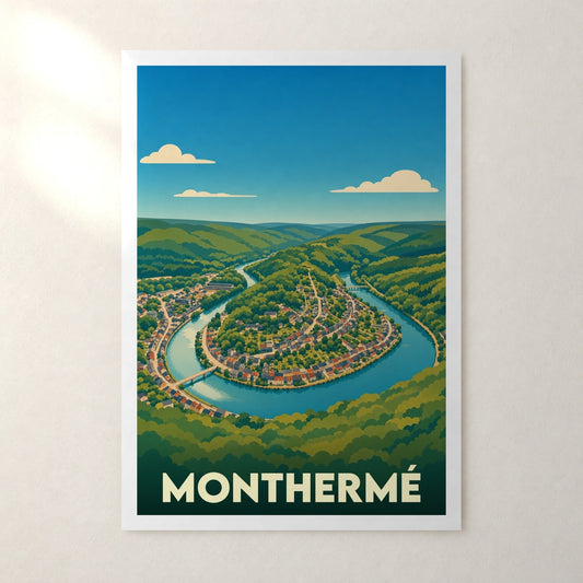 Affiche Monthermé – sans cadre, accrochée au mur