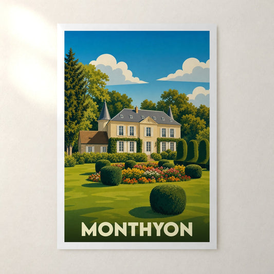 Affiche Monthyon – sans cadre, accrochée au mur