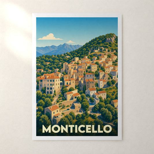 Affiche Monticello – sans cadre, accrochée au mur