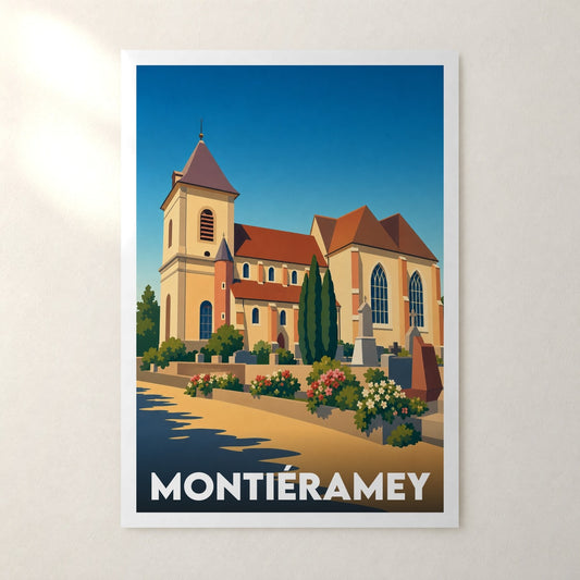 Affiche Montiéramey – sans cadre, accrochée au mur