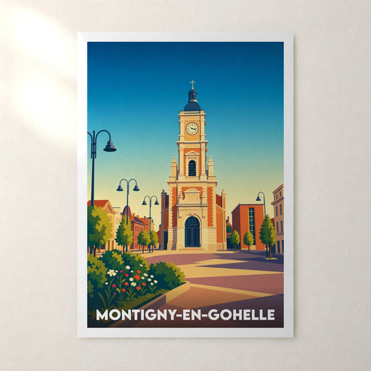 Affiche Montigny-en-Gohelle – sans cadre, accrochée au mur