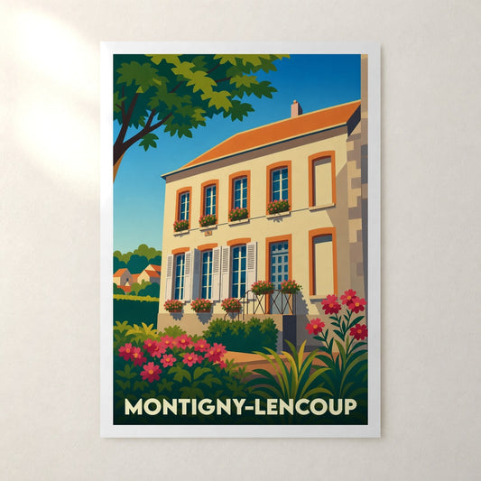 Affiche Montigny-Lencoup – sans cadre, accrochée au mur