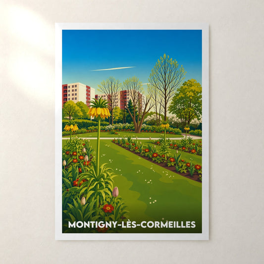 Affiche Montigny-lès-Cormeilles – sans cadre, accrochée au mur