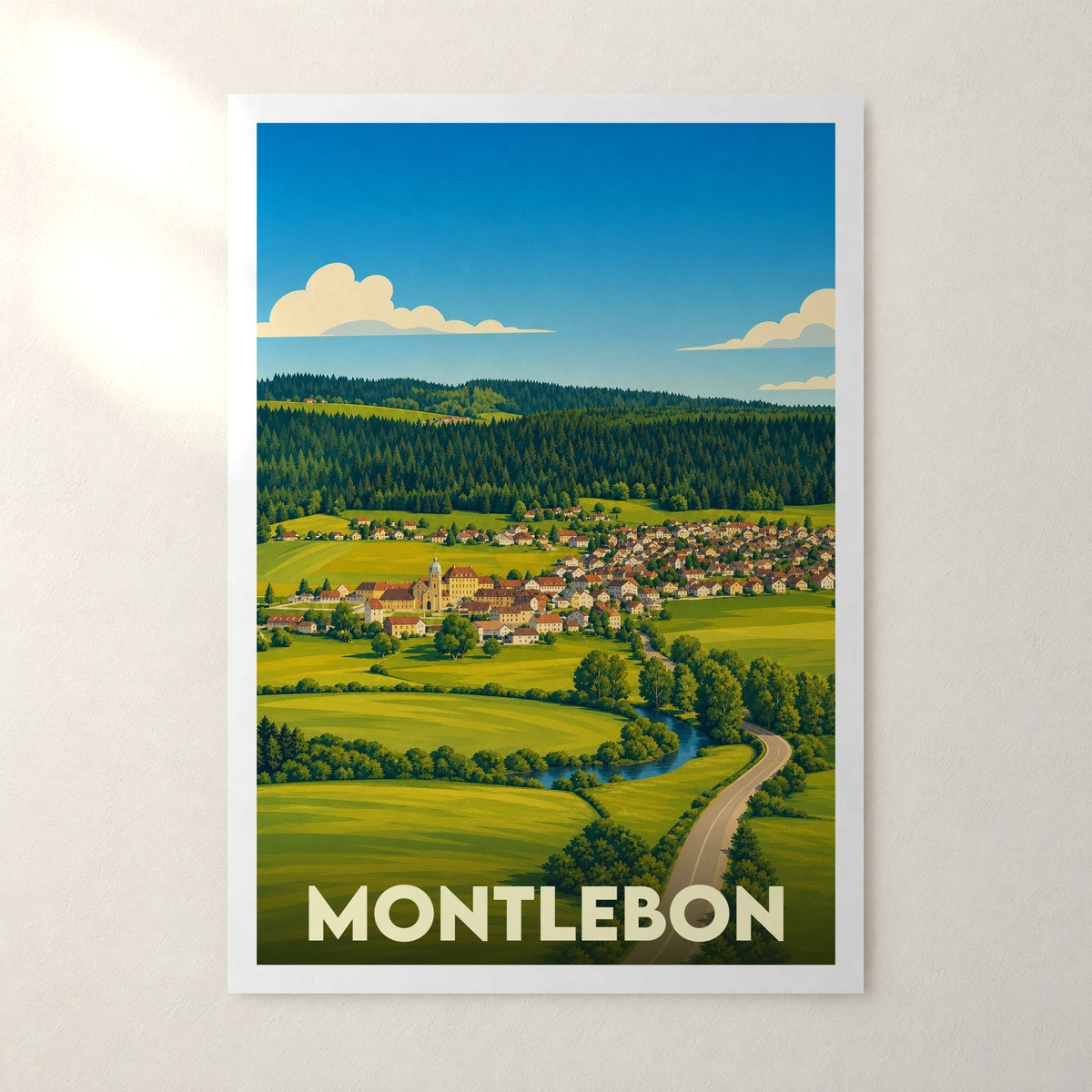 Affiche Montlebon – sans cadre, accrochée au mur