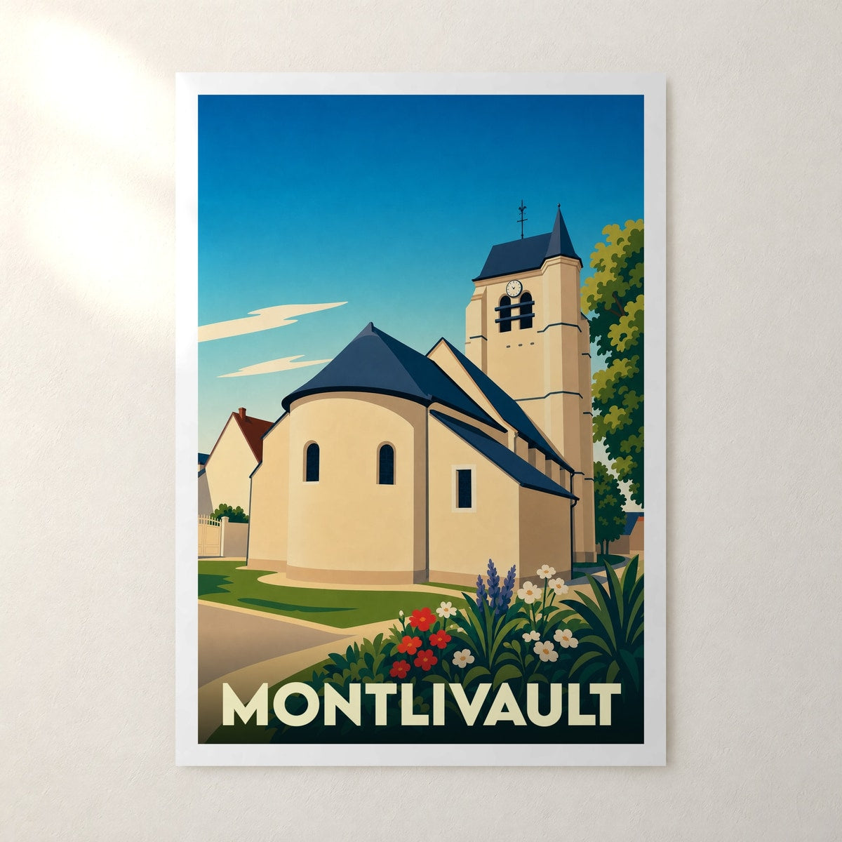 Affiche Montlivault – sans cadre, accrochée au mur