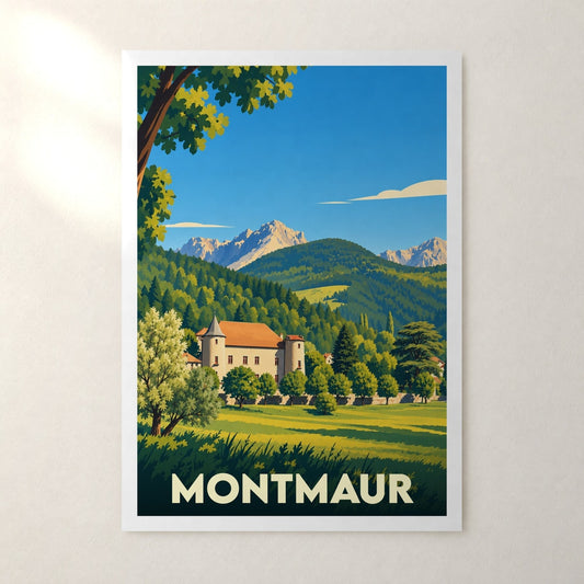 Affiche Montmaur (Hautes-Alpes) – sans cadre, accrochée au mur