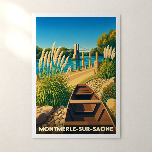 Affiche Montmerle-sur-Saône – sans cadre, accrochée au mur