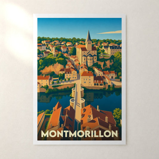 Affiche Montmorillon – sans cadre, accrochée au mur