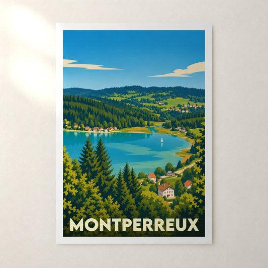 Affiche Montperreux – sans cadre, accrochée au mur