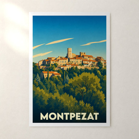 Affiche Montpezat – sans cadre, accrochée au mur