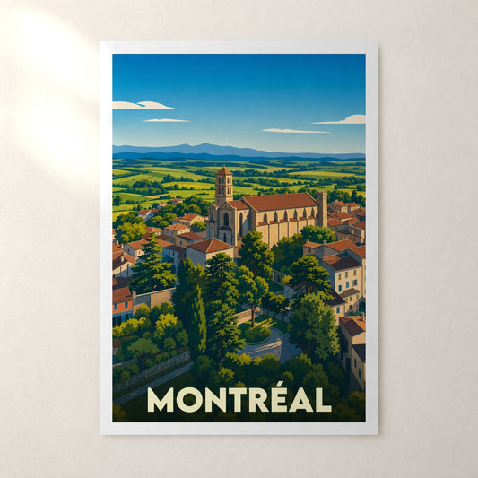 Affiche Montréal – sans cadre, accrochée au mur