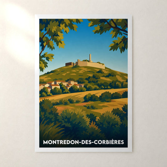 Affiche Montredon-des-Corbières – sans cadre, accrochée au mur