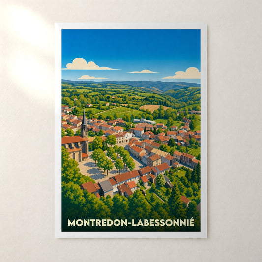 Affiche Montredon-Labessonnié – sans cadre, accrochée au mur