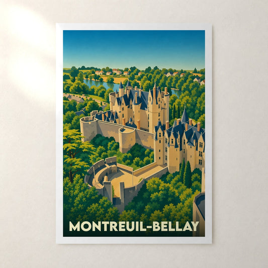 Affiche Montreuil-Bellay – sans cadre, accrochée au mur