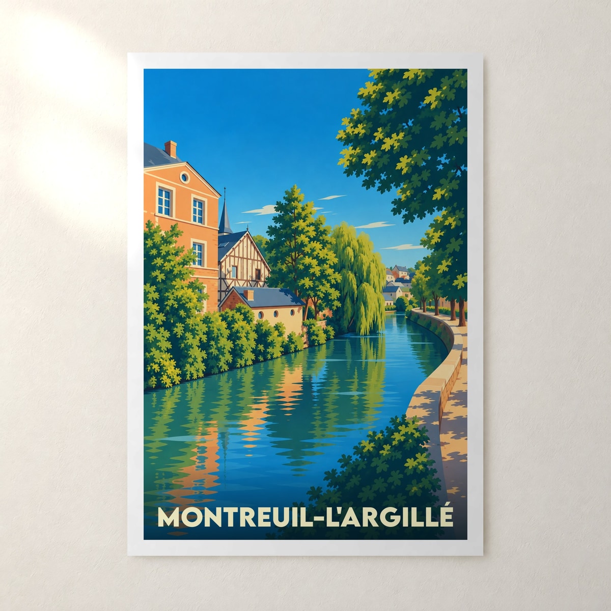 Affiche Montreuil-l'Argillé – sans cadre, accrochée au mur