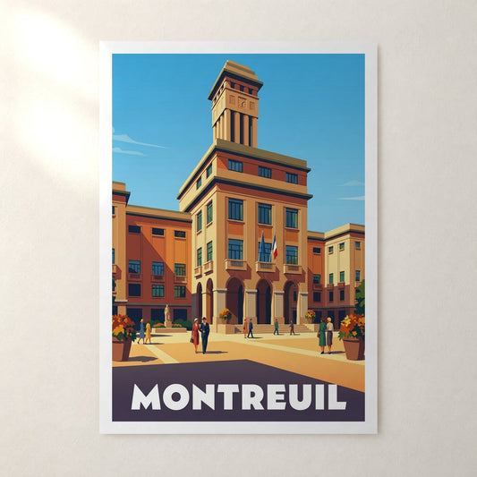 Affiche Montreuil – sans cadre, accrochée au mur