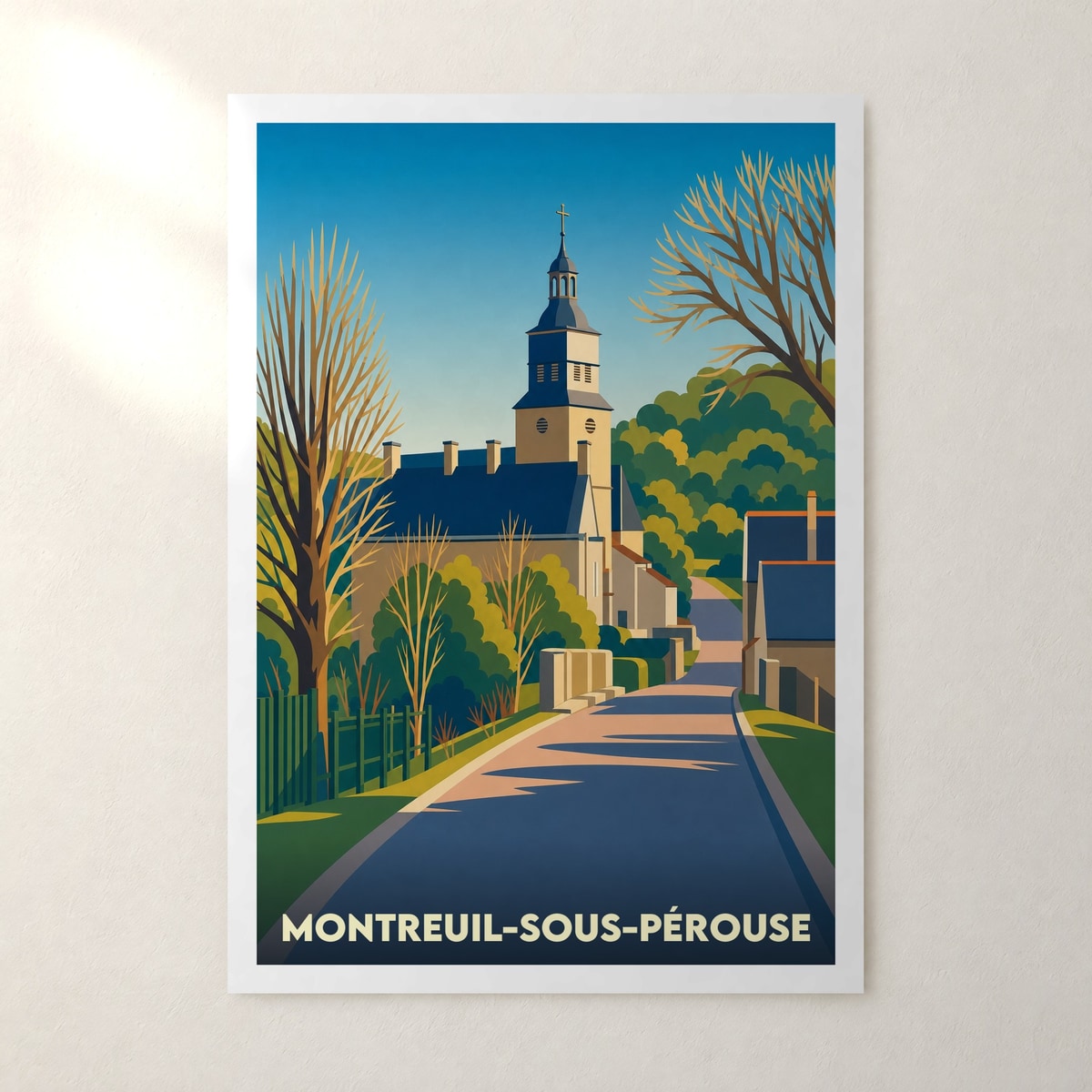 Affiche Montreuil-sous-Pérouse – sans cadre, accrochée au mur