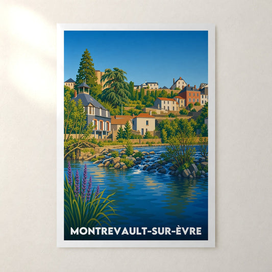 Affiche Montrevault-sur-Èvre – sans cadre, accrochée au mur