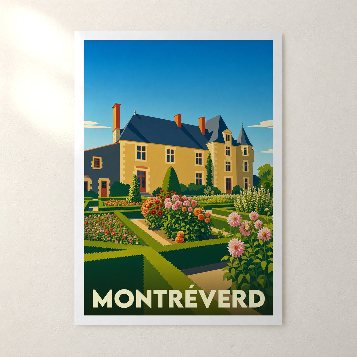 Affiche Montréverd – sans cadre, accrochée au mur