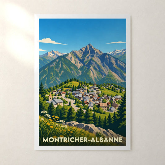 Affiche Montricher-Albanne – sans cadre, accrochée au mur