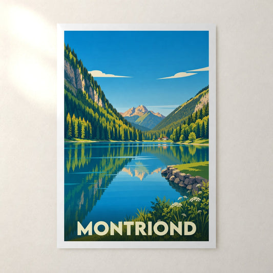 Affiche Montriond – sans cadre, accrochée au mur