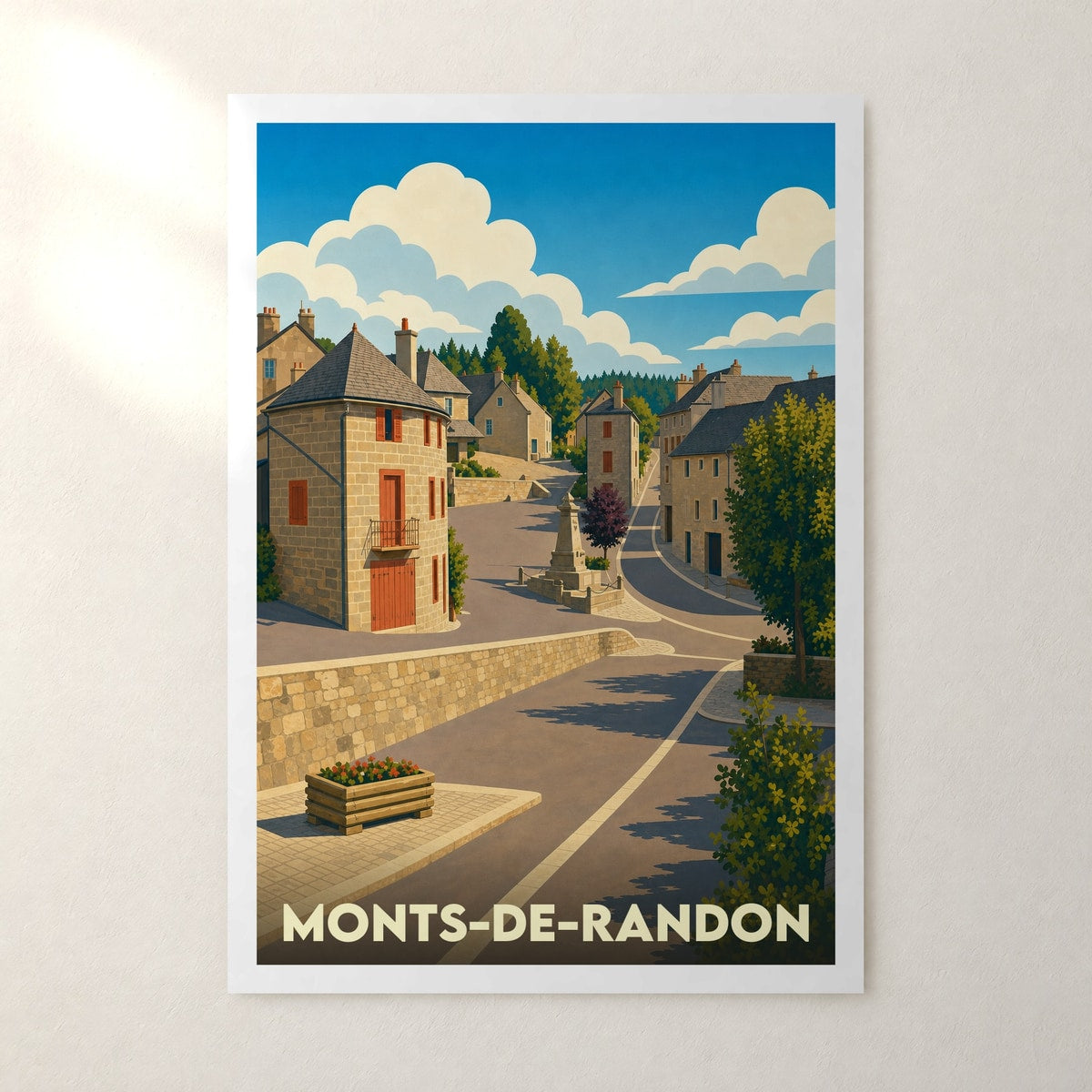 Affiche Monts-de-Randon – sans cadre, accrochée au mur