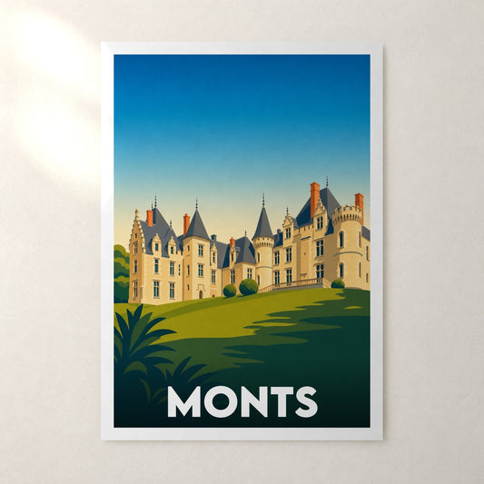 Affiche Monts – sans cadre, accrochée au mur