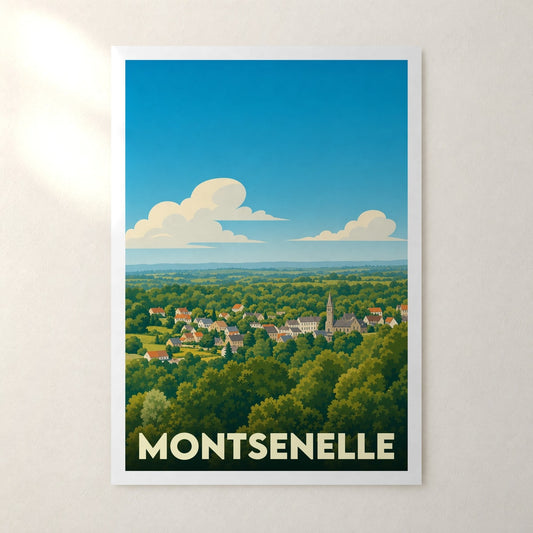 Affiche Montsenelle – sans cadre, accrochée au mur