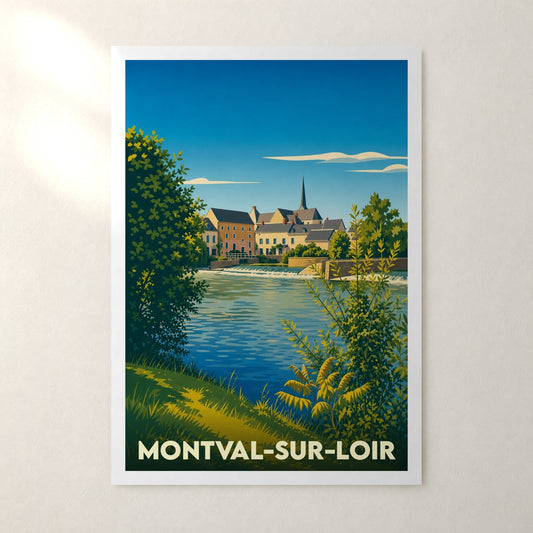 Affiche Montval-sur-Loir – sans cadre, accrochée au mur