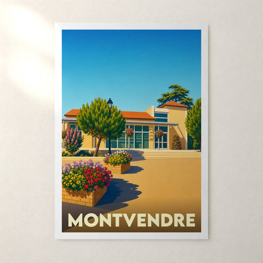 Affiche Montvendre – sans cadre, accrochée au mur