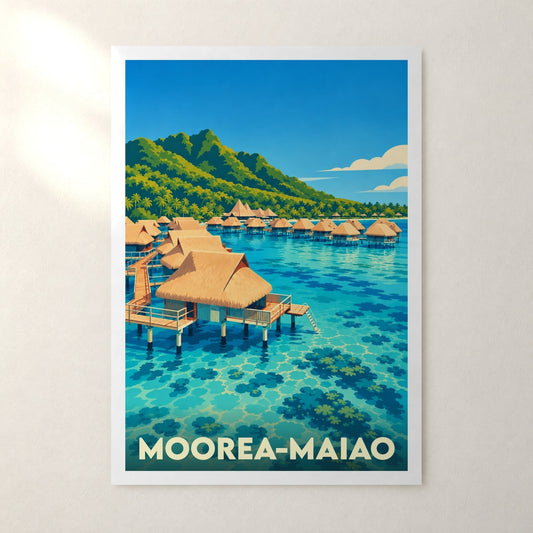 Affiche Moorea-Maiao – sans cadre, accrochée au mur