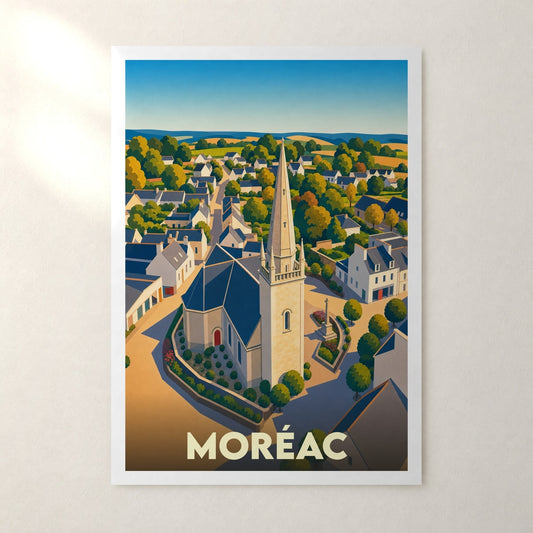 Affiche Moréac – sans cadre, accrochée au mur