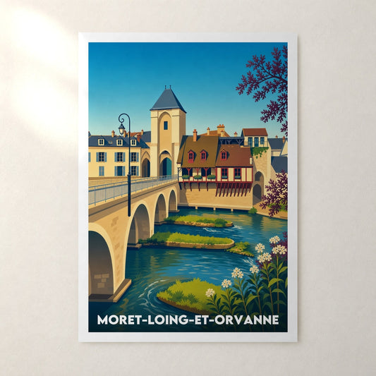 Affiche Moret-Loing-et-Orvanne – sans cadre, accrochée au mur