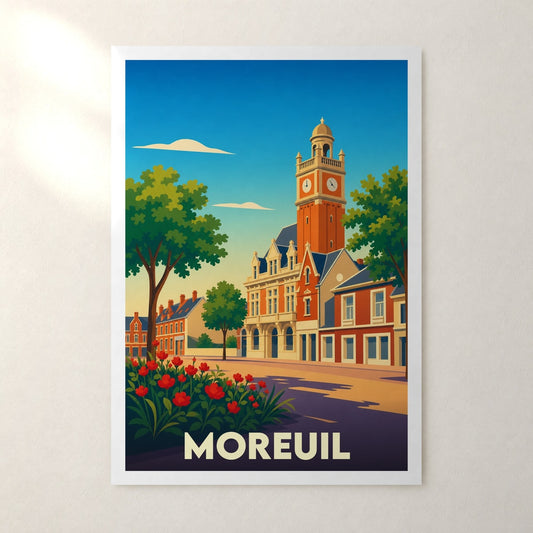 Affiche Moreuil – sans cadre, accrochée au mur