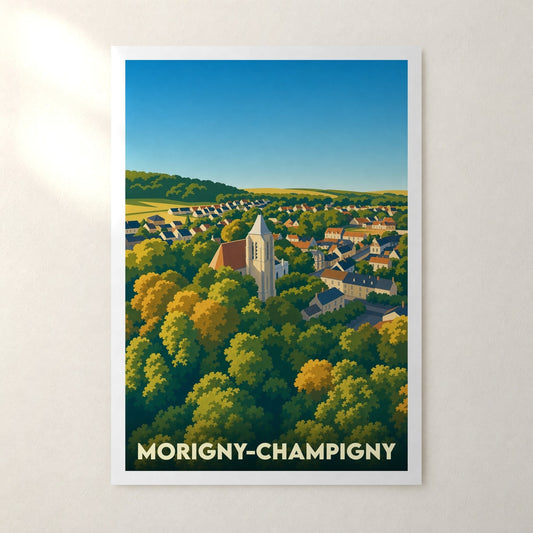Affiche Morigny-Champigny – sans cadre, accrochée au mur