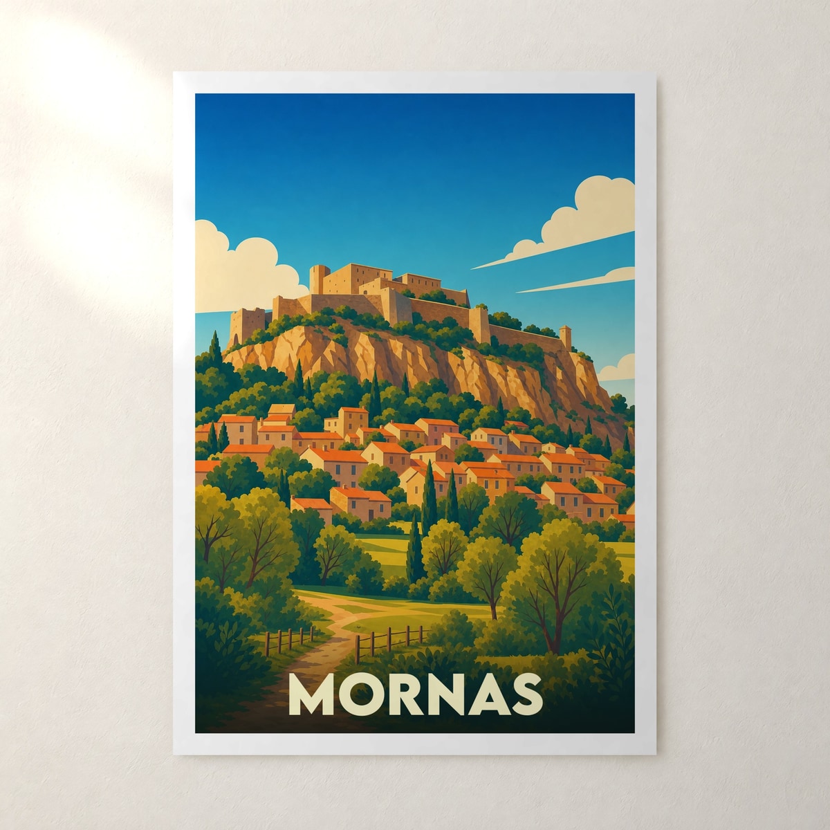 Affiche Mornas – sans cadre, accrochée au mur