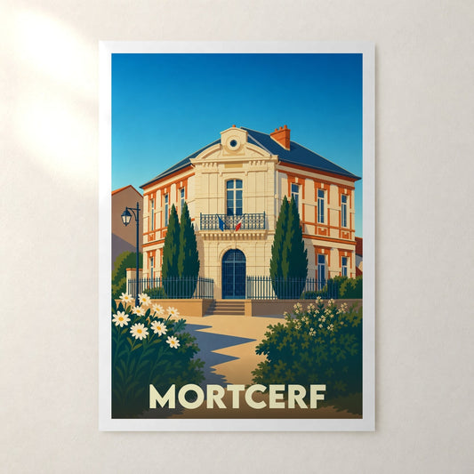 Affiche Mortcerf – sans cadre, accrochée au mur