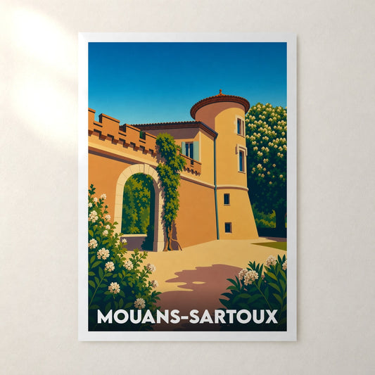 Affiche Mouans-Sartoux – sans cadre, accrochée au mur