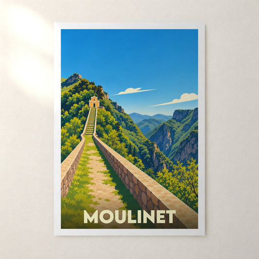 Affiche Moulinet (Alpes-Maritimes) – sans cadre, accrochée au mur