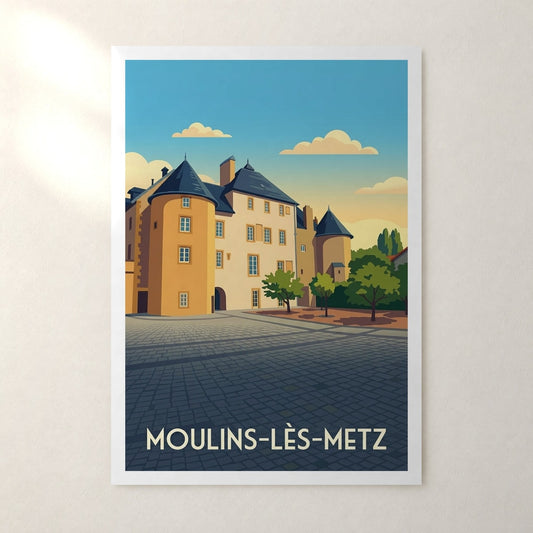 Affiche Moulins-lès-Metz – sans cadre, accrochée au mur