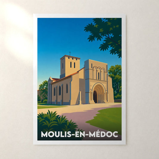 Affiche Moulis-en-Médoc – sans cadre, accrochée au mur