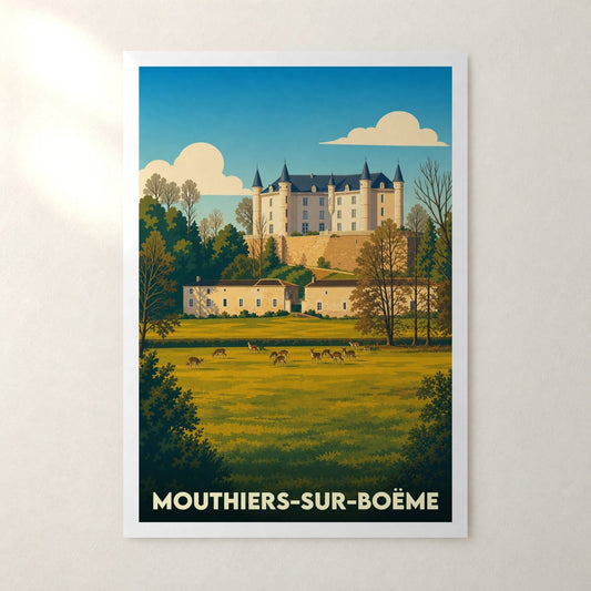 Affiche Mouthiers-sur-Boëme – sans cadre, accrochée au mur