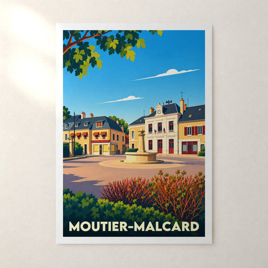 Affiche Moutier-Malcard – sans cadre, accrochée au mur