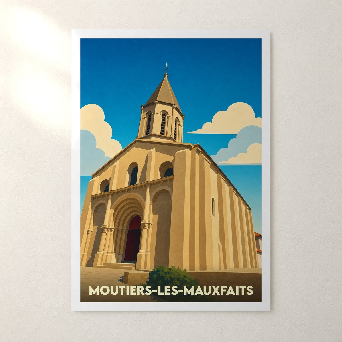 Affiche Moutiers-les-Mauxfaits – sans cadre, accrochée au mur