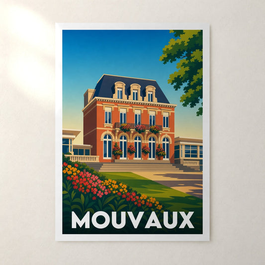 Affiche Mouvaux – sans cadre, accrochée au mur