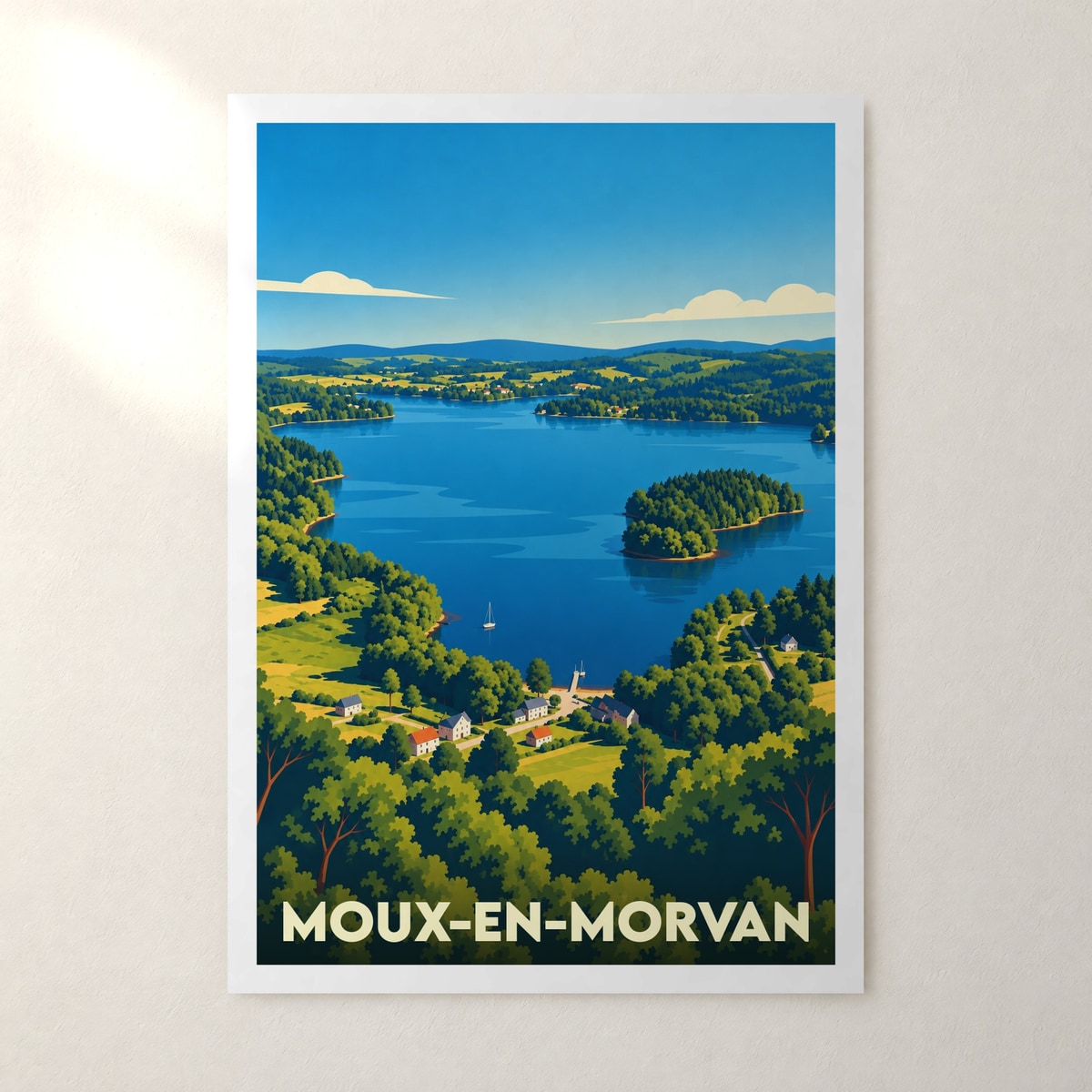 Affiche Moux-en-Morvan – sans cadre, accrochée au mur